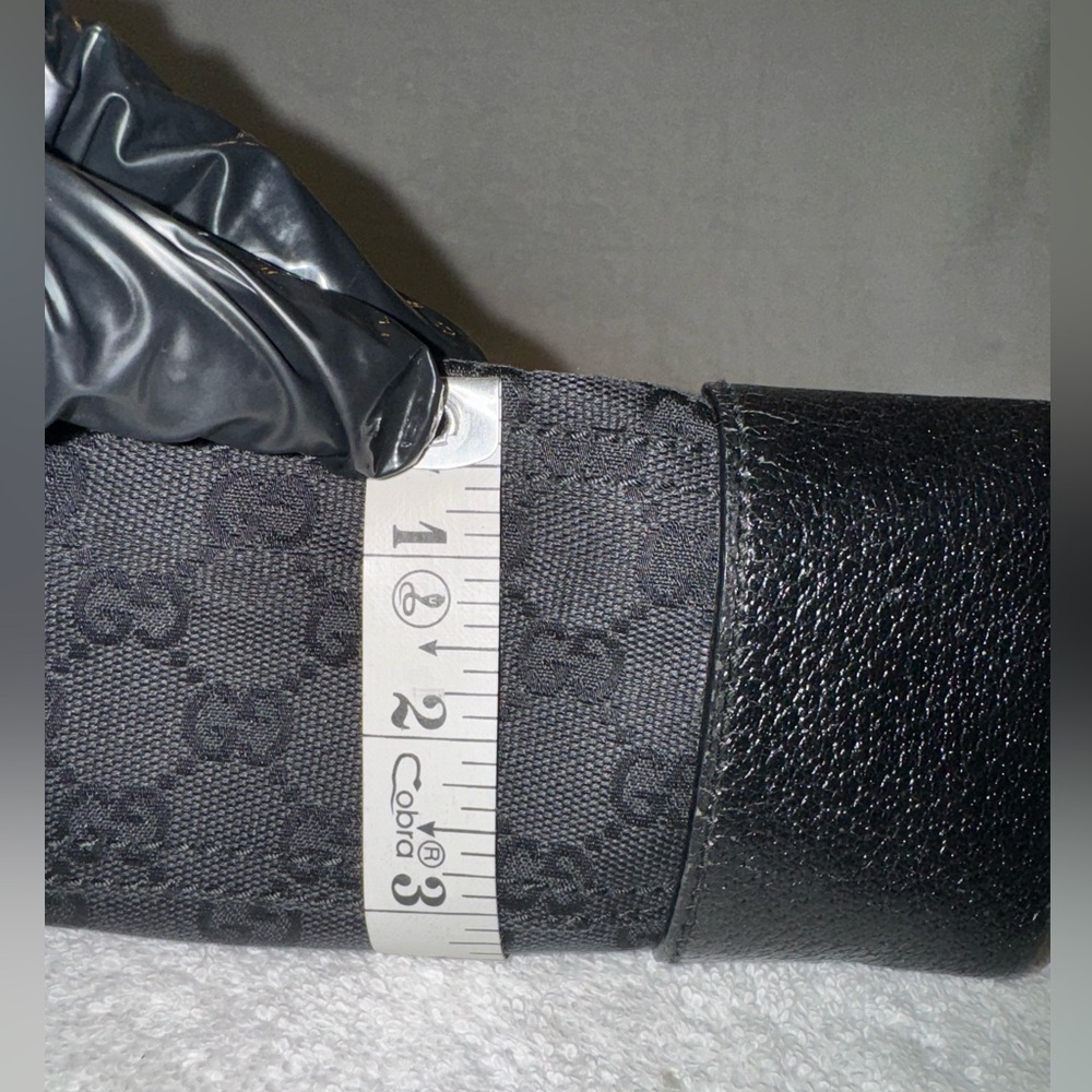 GUCCI GG Canvas/Leather Shoulder Bag Black. - Picture 13 of 15